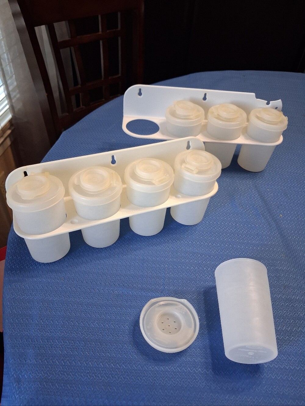 Vintage Tupperware Spice Rack W/containers